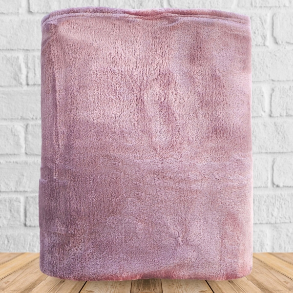 Plaid microfibre Rose personnalisé