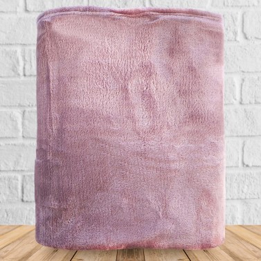 Plaid microfibre Rose personnalisé