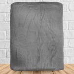 Plaid microfibre gris personnalisé