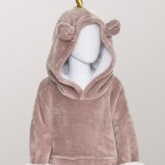 Couverture à capuche licorne rose personnalisée