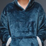 Couverture à capuche bleu personnalisée