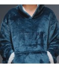 Couverture à capuche bleu personnalisée