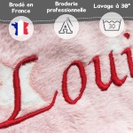 Plaid bébé à broder gris phosphorescent