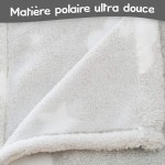 Plaid bébé à broder gris phosphorescent