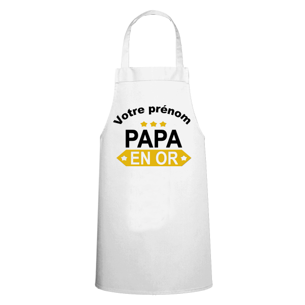 Tablier Papa en Or