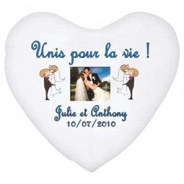 Coussin coeur personnalisé