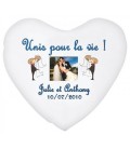 Coussin coeur personnalisé