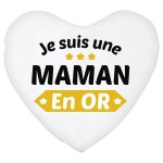 Coussin coeur je suis une Maman en or