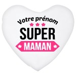 Coussin coeur je suis une Super Maman