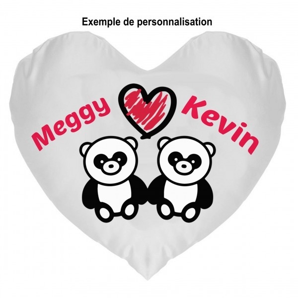 Coussin Panda Amoureux