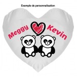 Coussin Panda Amoureux