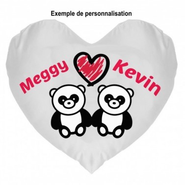Coussin Panda Amoureux