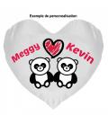 Coussin Panda Amoureux