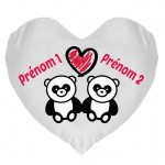 Coussin Panda Amoureux