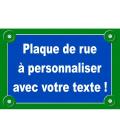 Plaque de rue à personnaliser