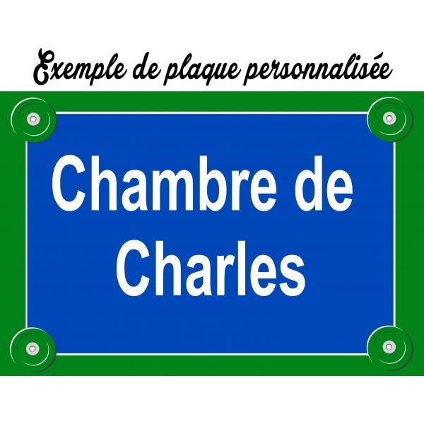 Plaque de rue à personnaliser