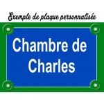 Plaque de rue à personnaliser