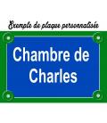 Plaque de rue à personnaliser
