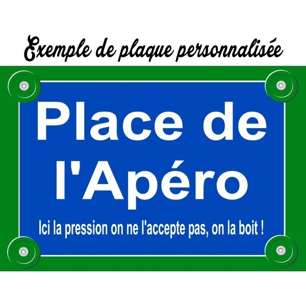 Plaque de rue à personnaliser