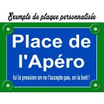 Plaque de rue à personnaliser