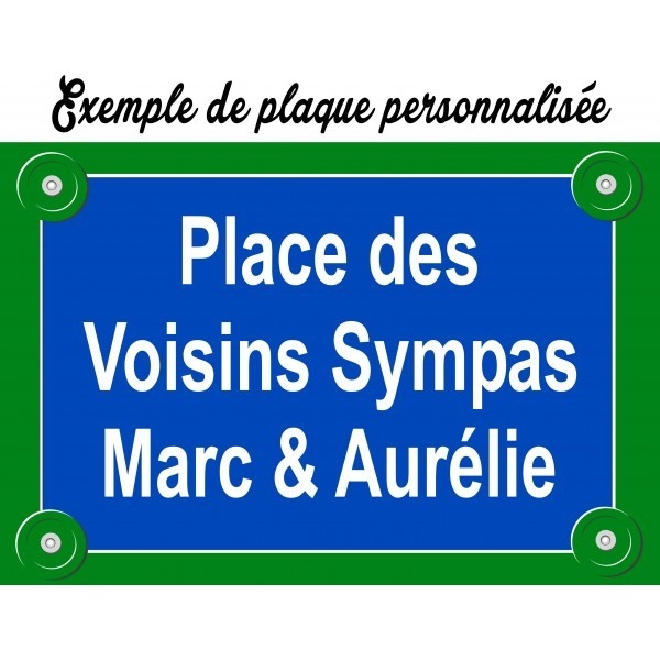 Plaque de rue à personnaliser