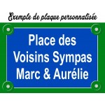 Plaque de rue à personnaliser