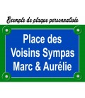 Plaque de rue à personnaliser