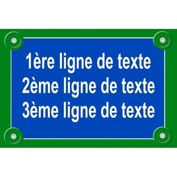Plaque de rue à personnaliser