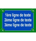Plaque de rue à personnaliser