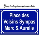 Plaque de rue à personnaliser