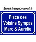 Plaque de rue à personnaliser