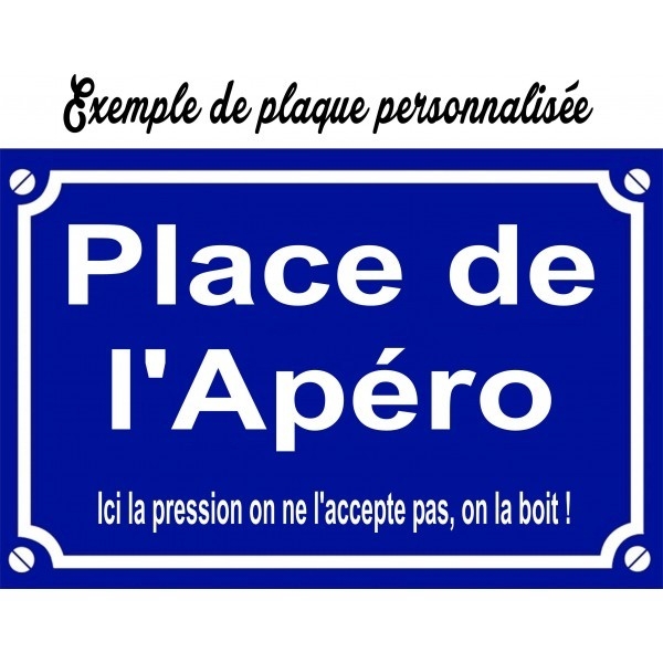Plaque de rue à personnaliser