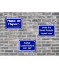 Plaque de rue à personnaliser