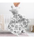 Doudou Girafe avec prénom personnalisé