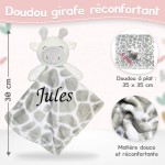Doudou Girafe avec prénom personnalisé