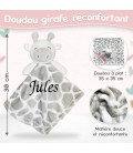 Doudou Girafe avec prénom personnalisé