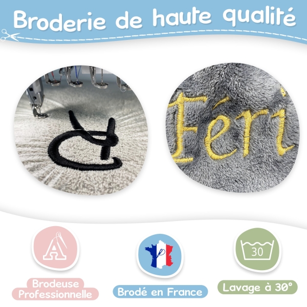 Doudou Girafe avec prénom personnalisé