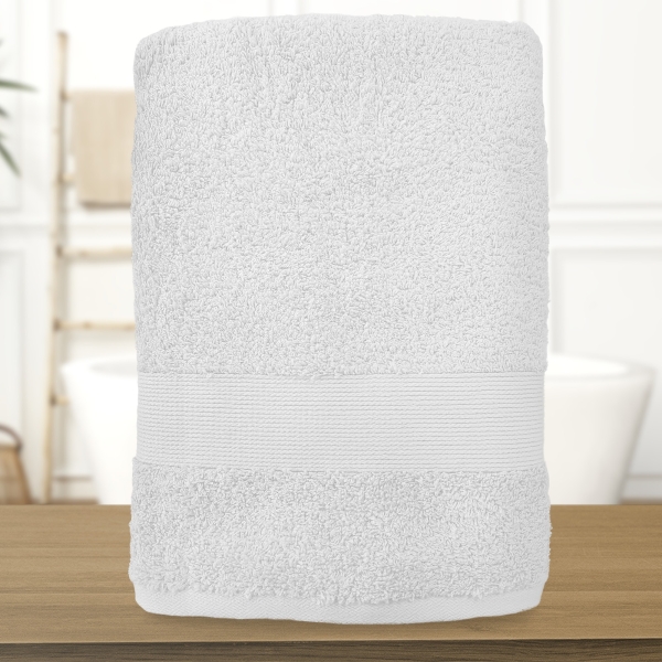 Serviette de bain blanc personnalisée - 450gr/m²