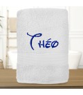 Serviette de bain blanc personnalisée - 450gr/m²