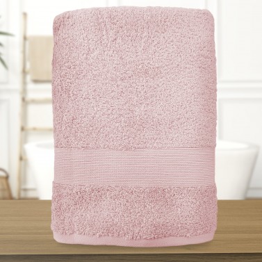 Serviette de bain rose personnalisée - 450gr/m²