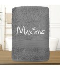 Serviette de bain Gris Foncé personnalisée - 450gr/m²