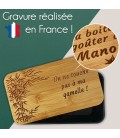 Boite à repas personnalisable avec un texte - Modèle Bambou