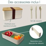 Boite à repas personnalisable avec un texte - Modèle Bambou