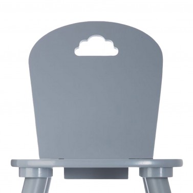 Chaise enfant grise à personnaliser