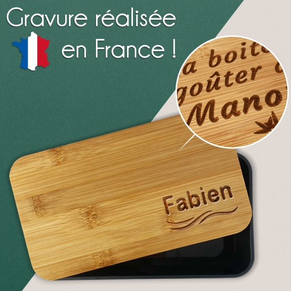 Boite à repas personnalisable avec votre prénom