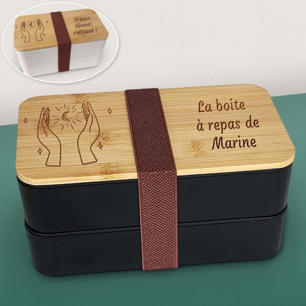 Lunchbox personnalisée avec votre texte - Modèle Lune