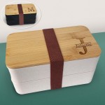 Lunchbox double personnalisée avec votre texte - Modèle Lune