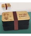 Lunchbox avec votre texte gravé - Modèle Plage