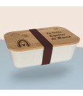 Boite à goûter personnalisable avec un texte - Modèle Arc-en-ciel