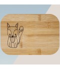 Boite à goûter gravée avec votre texte - Modèle Renard